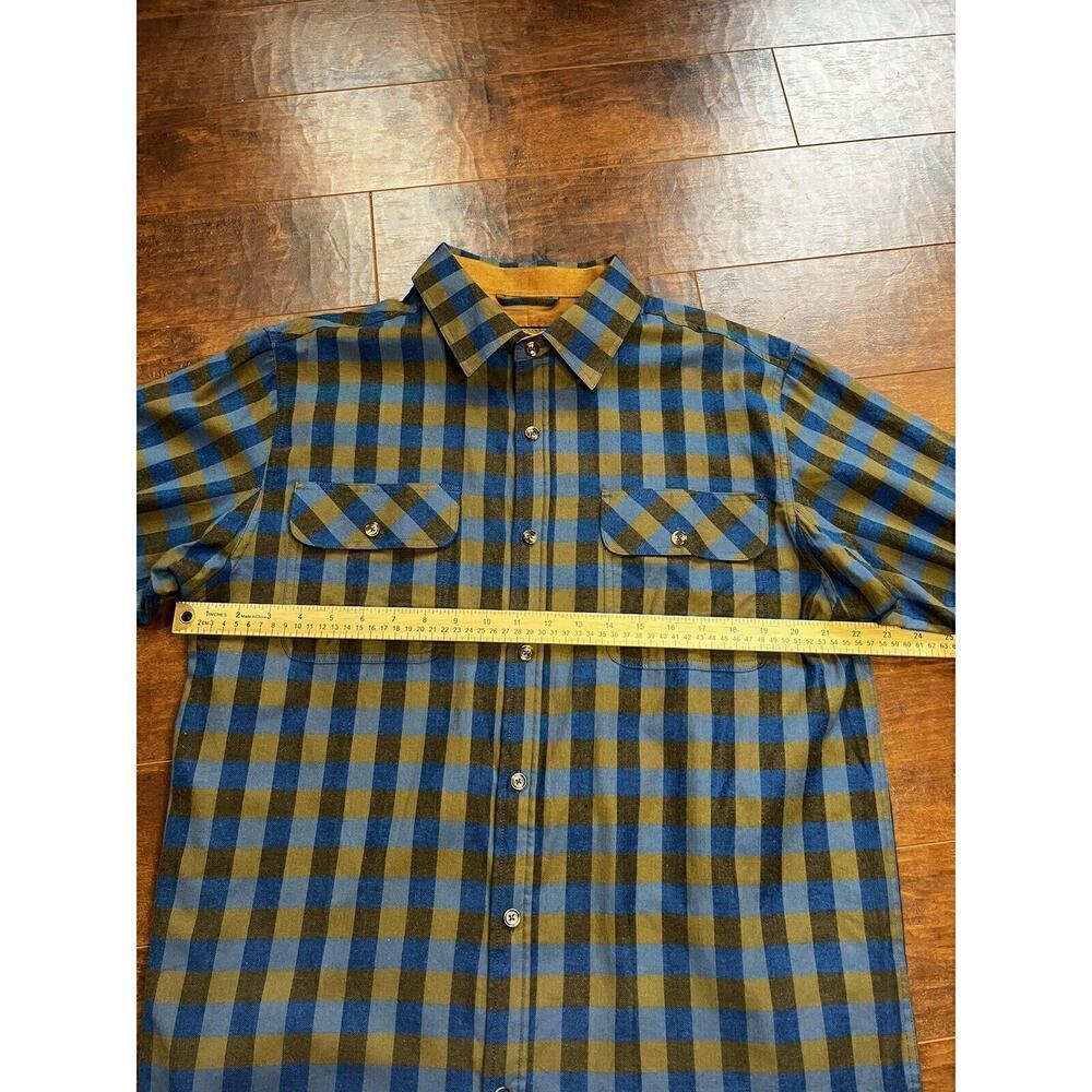 Venado Flannel Blue Buffalo Plaid Long Sleeve Shirt Size large - Picture 3 of 4